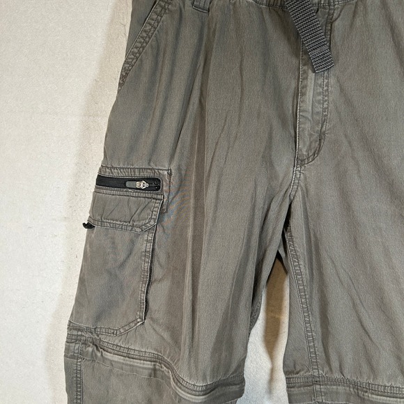 BC Clothing Mens Xl Cargo Convertible Zip Off Pants Khaki Outdoor Hiking - Picture 9 of 10